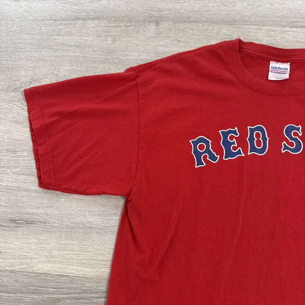 Boston Red Sox Shirt MLB Baseball Men's Red Large 100% Cotton